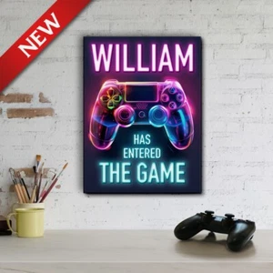 PERSONALISIERTES PLAYSTATION GAMER SCHILD WANDTAFEL - Bild 1 von 9
