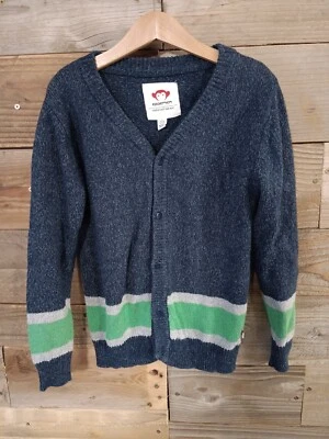 Appaman Boys Cardigan Knit Sweater Size 7 GUC Cotton Blend V-Neck Collegiate - Image 1 of 4