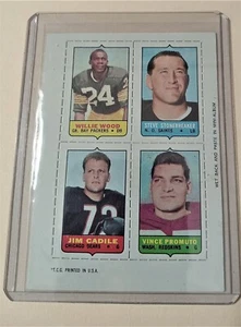1969 Topps Mini-Cards (4-in-1) Willie Wood Steve Stonebreaker Rookie RC HOF - Bild 1 von 2