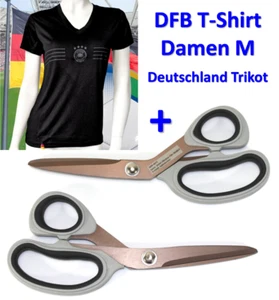 DFB Fußball Fan T-Shirt Damen + QMBasic Scheren Set Haushalt Küchenschere Titan - Bild 1 von 15