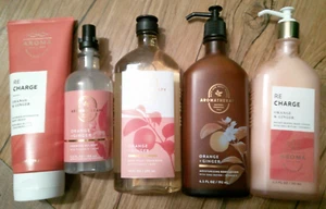 5 NEW Bath & Body Works RE CHARGE ORANGE & GINGER lotion cream wash oil mist - Picture 1 of 1