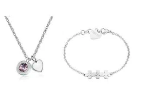 Sagapo Collana e Bracciale Cuore Quadrifoglio Acciaio S'Agapo SKT01 SRI15 Sagapò - Foto 1 di 2