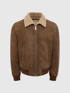 Reiss Loburn Shearling Lederjacke - Größe X-Large - Brandneu! - Bild 1 von 1