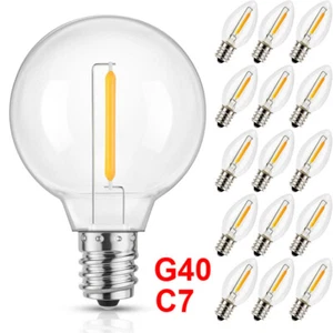 G40 C7 LED Light Bulb Daylight LED Lamp Bulbs fits E12 Medium Base Non-Dimmable - Picture 1 of 21