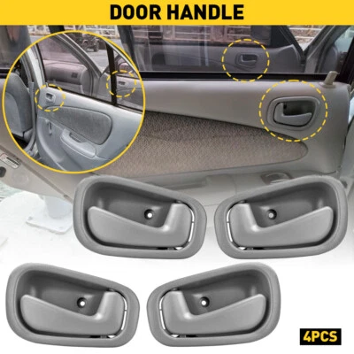 Gray/Beige Interior Door Handle For 1998-2002 Toyota Corolla  Front Rear LH RH Foto 1 de 4