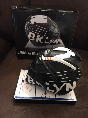 NY ISLANDERS JAROSLAV HALAK MINI HELMET SGA 2016 INAUGURAL SEASON BROOKLYN Cover