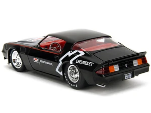 1979 Chevrolet Camaro Z28 Diecast Model Car Black Carbon Hood Red Interior 1/24 - Picture 1 of 5