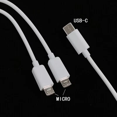 1meter type c to 2 micro charge cable power 2 phones with micro ports - Image 1 of 4