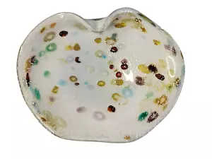 White Murano Tutti Fruitti Bowl Fratelli Toso - Picture 1 of 11