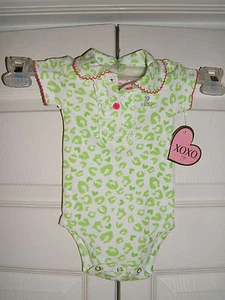 XOXO BABY NEON GREEN 0/3M BABY ONE PIECE (NEW) - Picture 1 of 5
