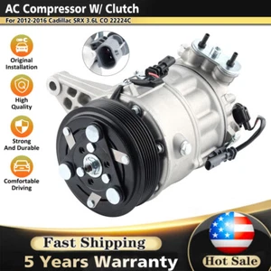 New AC A/C Compressor with clutch fits 2012-2016 Cadillac SRX 3.6L CO 22224C - Picture 1 of 15