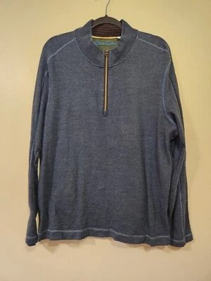 Suéter Robert Graham Azul 1/4 Cremallera Manga Larga Talla 2XL Foto 1 de 4