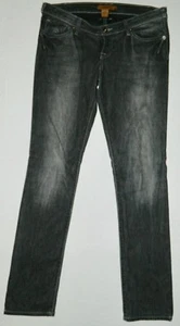 MISSES ARDEN B GRAUE DISTRESSED JEANS GRÖSSE 29" TAILLE KNOPFLEISTE GERADE HOCH LANG - Bild 1 von 6
