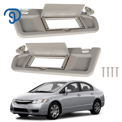 Juego de parasol gris cálido izquierdo y derecho para Honda Civic 2006-2011 Foto 1 de 4