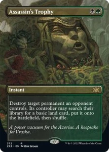 Assassin's Trophy BORDERLESS - 372 - Rare - 2X2 Double Masters 2022 MTG - Foto 1 di 1