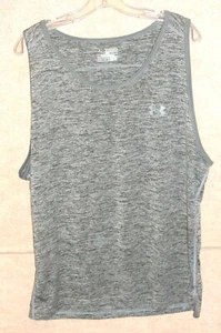 Men's gray UNDER ARMOUR Loose heatgear sleeveless shirt / tank , 2XL - Picture 1 of 1