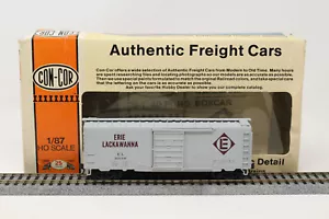 HO Con-Cor 1-009424 40' PS-1 Box Car Erie Lackawanna EL 80109 Gray - Picture 1 of 9