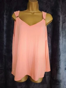 Soft Pink Knotted-Strap Top with V-Neckline Large / 12 UK Womens - Picture 1 of 4