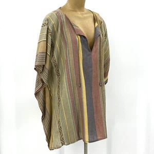 Silverado XL 14/16 Poncho Top Shirt Womens Aztec South Western Cotton Oversized - Picture 1 of 12