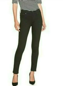 Banana Republic Factory Midrise Skinny Fade Resist Denim Jean, Size 27/4 R Black - Picture 1 of 4