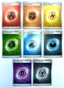Juego de 8 cartas Holo Energy - Juego de cartas coleccionables Pokémon - Evoluciones prismáticas - M/NM - Imagen 1 de 1