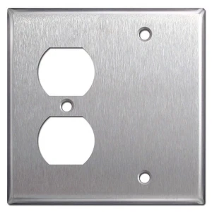 (lote de 50 piezas) 2 pandillas en blanco/dúplex acero inoxidable combo cubierta de pared de metal - Imagen 1 de 1
