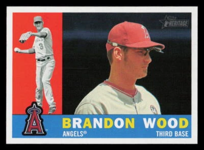 2009 Topps Heritage  Brandon Wood #527 Los Angeles Angels - Image 1 of 2