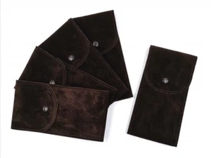 4+1 Nuove Pochette Monoposto in Tessuto Floccato Marrone Antigraffio Travel - Imagen 1 de 3