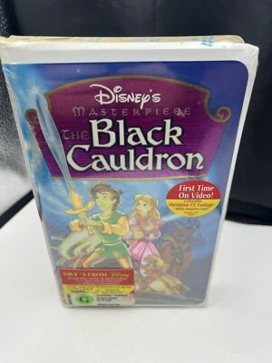 Cinta VHS Obra Maestra Disney El Caldero Negro Nueva De Colección 1998 Sellada Foto 1 de 4