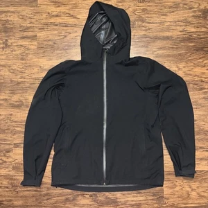 Uniqlo Regenjacke Herren Large schwarz Full Zip Windbreaker Kapuze wasserabweisend - Bild 1 von 16