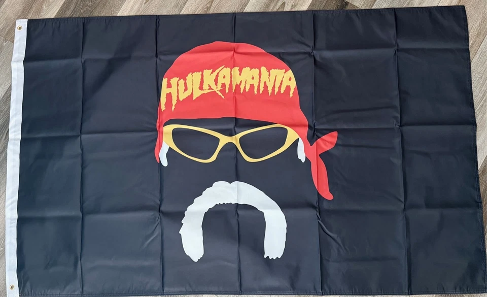 Hulk Hogan Hulkamania WWE Lucha Libre 3x5 pies Bandera Decoración de Pared Bandera Foto 1 de 2