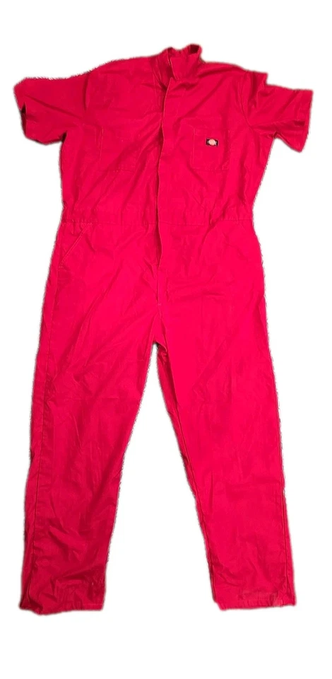 Dickies Mens Short Sleeve 2xl Red Uniform Coveralls Jump Suit - Image 1 of 3