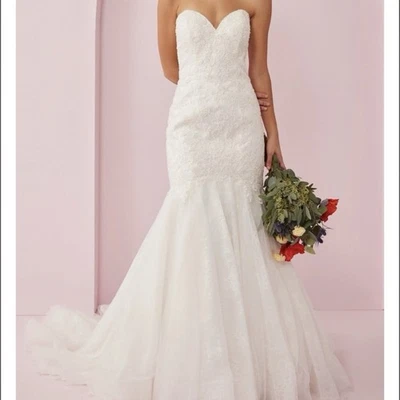 NUEVO CON ETIQUETAS VOW’D Hermoso Vestido de Mar Vestido de Boda Talla 10 Nuevo con Etiquetas Sirena Foto 1 de 4