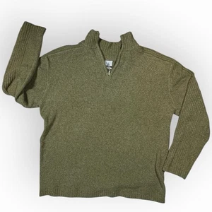 Colorado Clothing Mens OD Green Sweater 1/4 Zip Size XL Mock Neck Gorpcore Hike - Picture 1 of 7