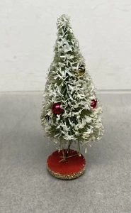 Vintage Miniatur Weihnachtsbaum Dorf Puppenhaus Dekoration Flaschenbürste - Bild 1 von 6