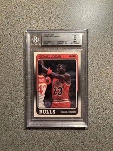 1988-89 Fleer Michael Jordan #17 BGS 9 Fresh Slab - Bild 1 von 5