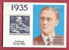 FRANKLIN D ROOSEVELT USA PRESIDENT AUTHENTIC STAMP RELIC TOPPS NATIONAL CHICLE