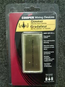 COOPER Master Touch Control 600W Decora style Dimmer Ivory Gold Face 6460V-K-C - Picture 1 of 1