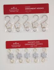 Hallmark Keepsake Metal Ornament Hooks 2 packs of 5 Cookie Snowflake