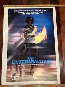 A FLAMETHROWER MANIAC IS L O O S E !! -- 1980 poster 27x41 -- "THE EXTERMINATOR" - Picture 1 of 16