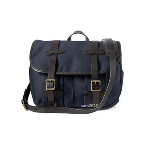 American Retro 70232 22OZ Oil Wax Canvas & Cowhide Shoulder Messenger Bag - Picture 1 of 27