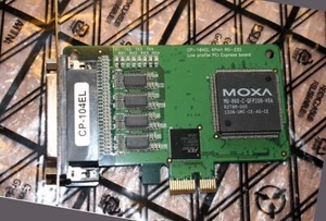 MOXA RS232 Serial Controller card CP-104EL 422 / 485 4 Port PCIe - Picture 1 of 1