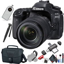 Canon EOS 80D DSLR Camera +18-135mm Lens (Intl Model) +Extra Accessory Bundle