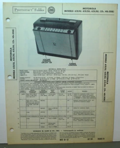 SAMS PHOTOFACT FOLDER 183-10 MOTOROLA RADIO MODELS 62L1U 62L2U 62L3U - Picture 1 of 1