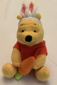 Orecchie coniglietto Disney Pasqua Winnie The Pooh con carota peluche giocattolo Fisher Price 6" - Foto 1 di 5