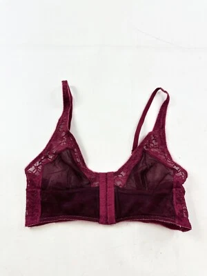 Free People Bra Women Small Red Bralette Metallic Lace Wireless Adjustable Strap - Image 1 of 4