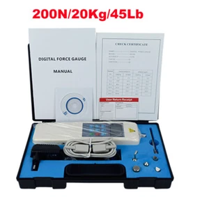 Herramientas de prueba de medidor de fuerza de empuje digital dinamómetro 200N/20Kg/45Lb HF-200 - Imagen 1 de 8