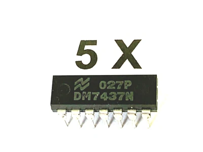DM7437N, 7437, 4 und Gatter mit 2 Eing. Leiungstreiber, 5V, National, 5 Stück - Image 1 of 2