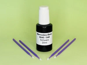 Lackstift Mercedes-Benz 040 / 9040 , Schwarz uni , 20ml + 4 Lacktupfer - Bild 1 von 1