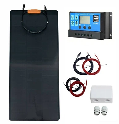 Flexible Solar panel kit 100w 150W 200W  ETFE 12v battery charger  caravan, boat - Image 1 of 4